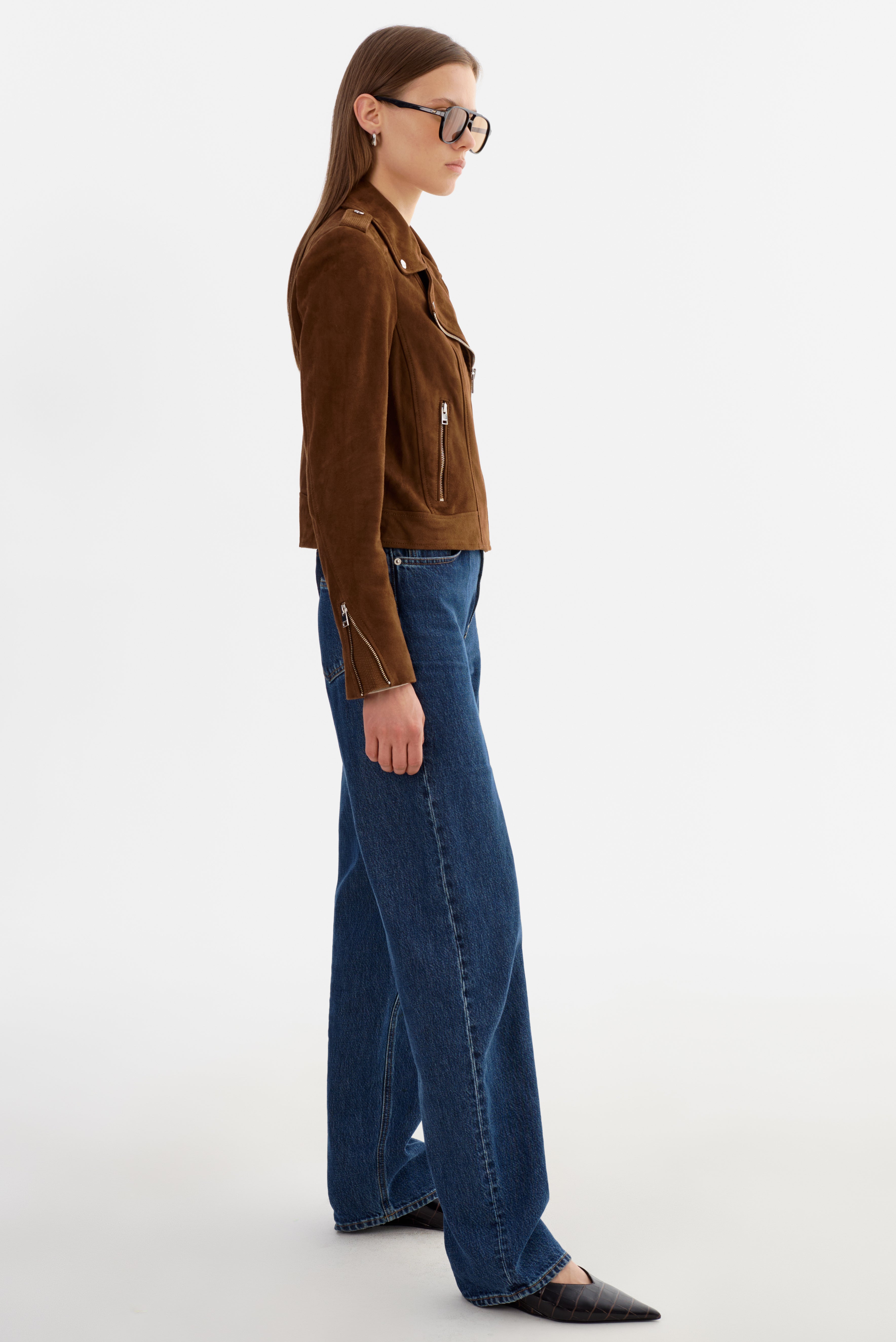 DONNA S | Suede Biker Jacket