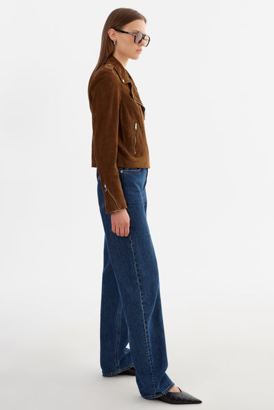 DONNA S | Suede Biker Jacket