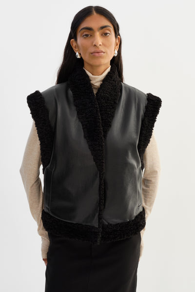 DUA | Gilet réversible en fausse fourrure