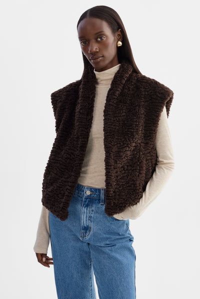 DUA | Gilet réversible en fausse fourrure