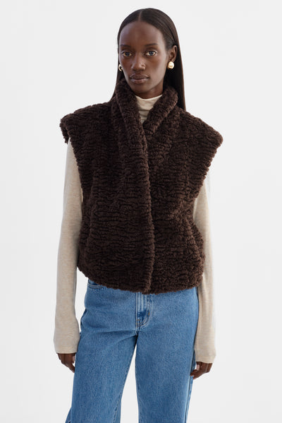 DUA | Gilet réversible en fausse fourrure