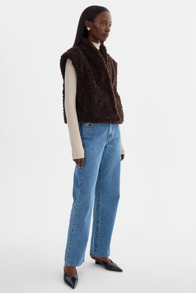 DUA | Gilet réversible en fausse fourrure