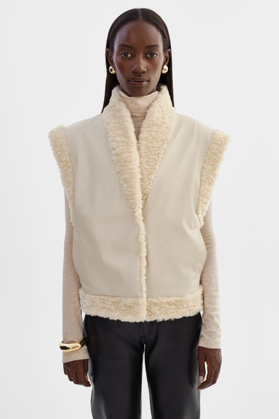 DUA | Gilet réversible en fausse fourrure
