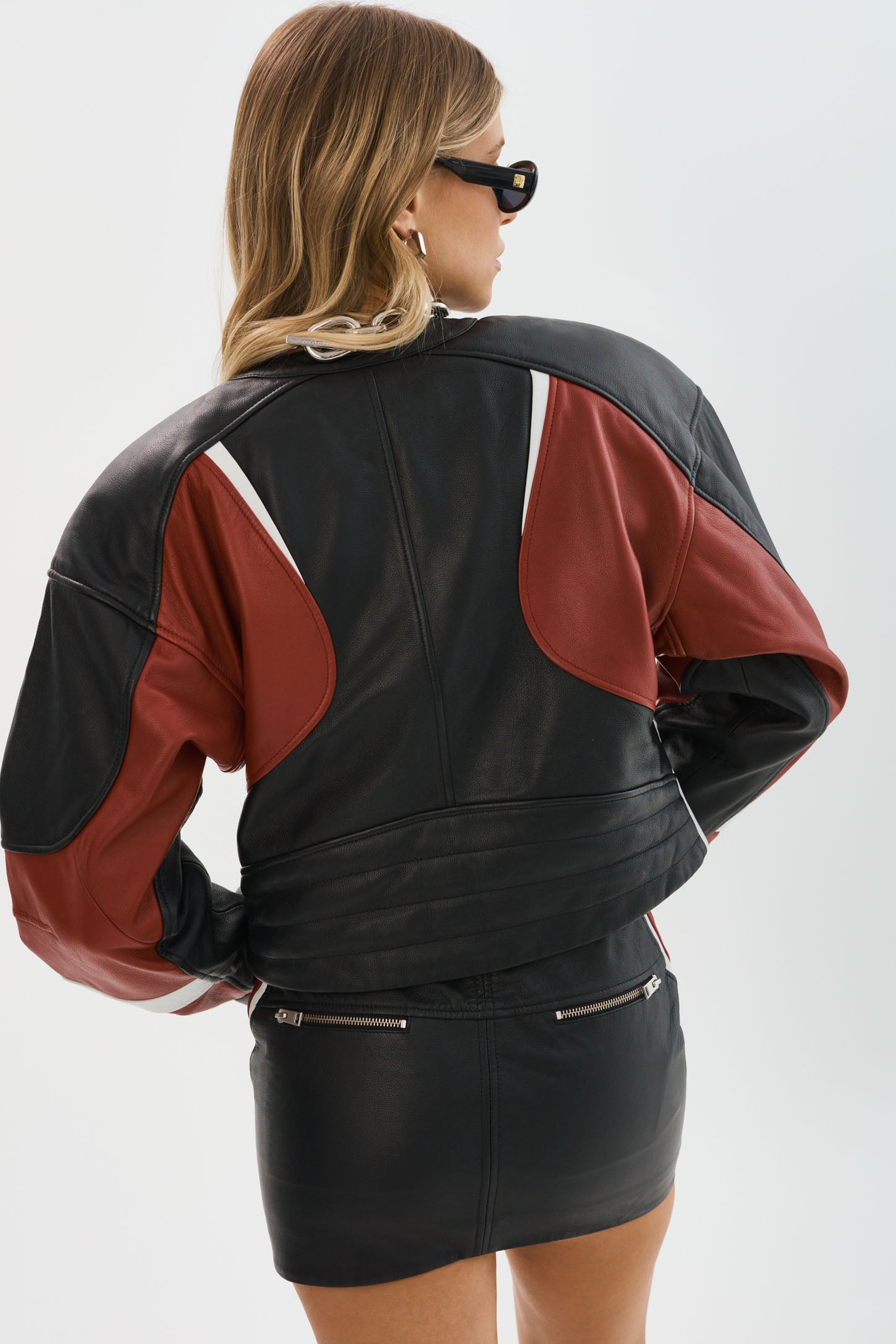 Lamarque leather racer clearance jacket