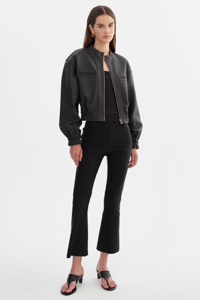 EDITH | Leather Bomber Jacket