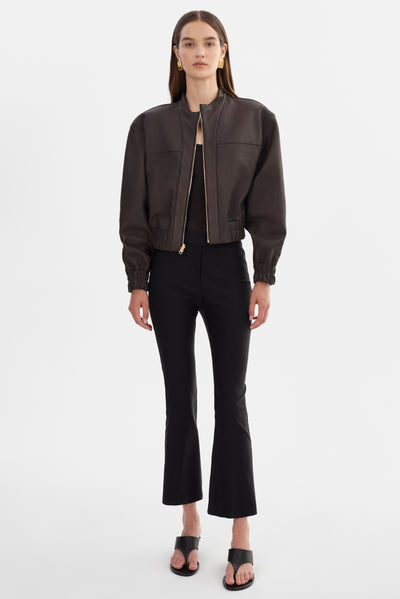 EDITH | Leather Bomber Jacket