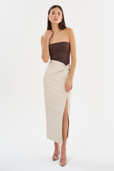 EILEEN | Faux Leather Maxi Skirt