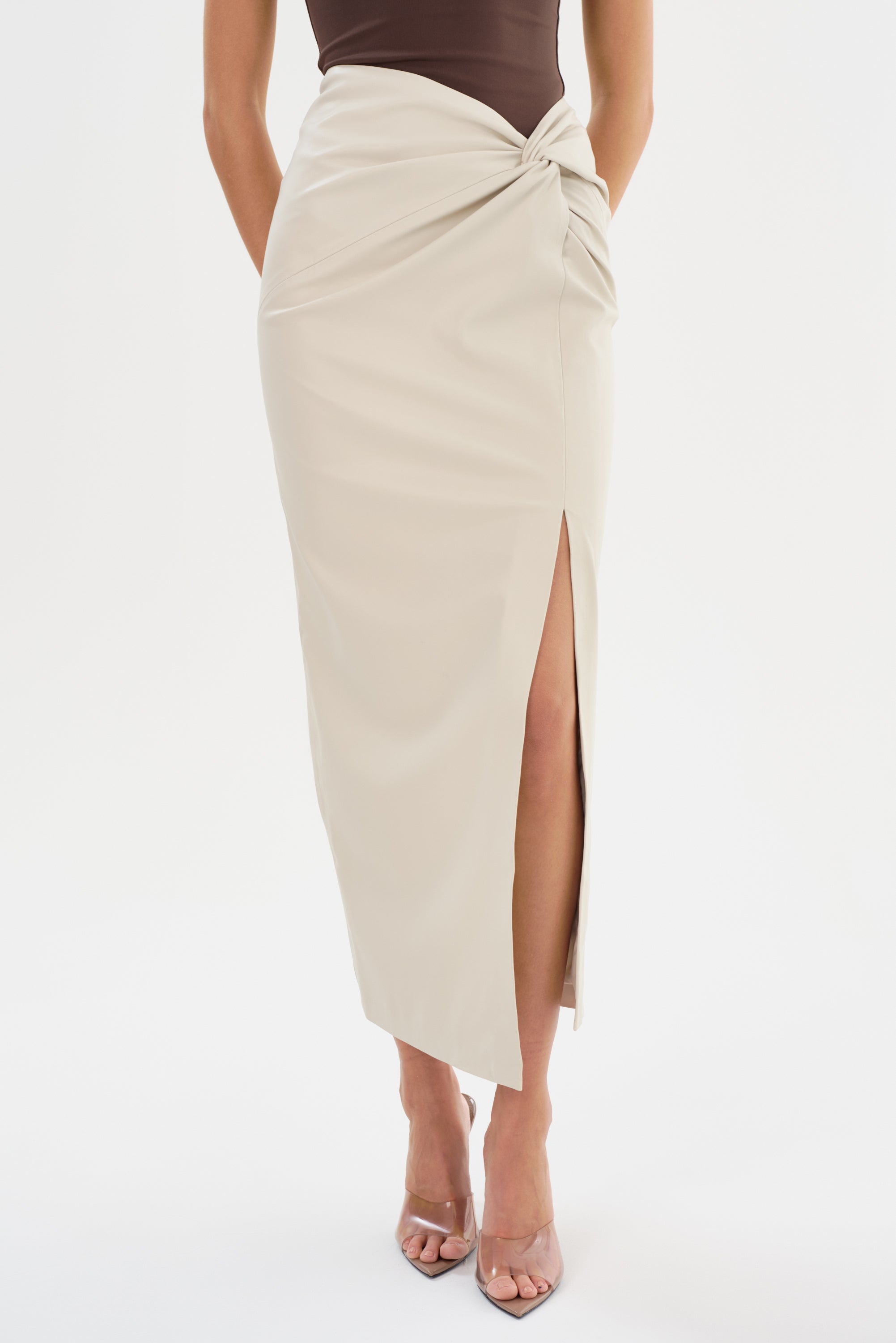 EILEEN | Faux Leather Maxi Skirt
