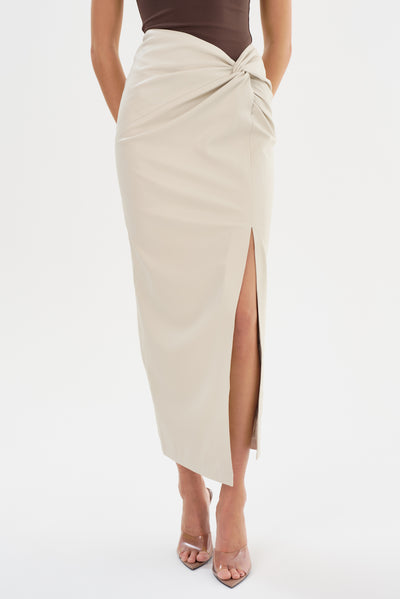 EILEEN | Faux Leather Maxi Skirt