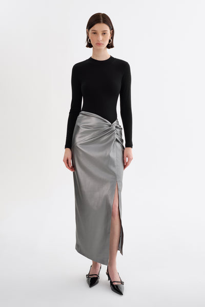 EILEEN | Faux Leather  Maxi Skirt