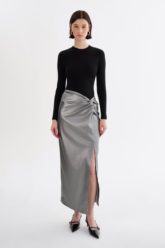 EILEEN | Faux Leather  Maxi Skirt