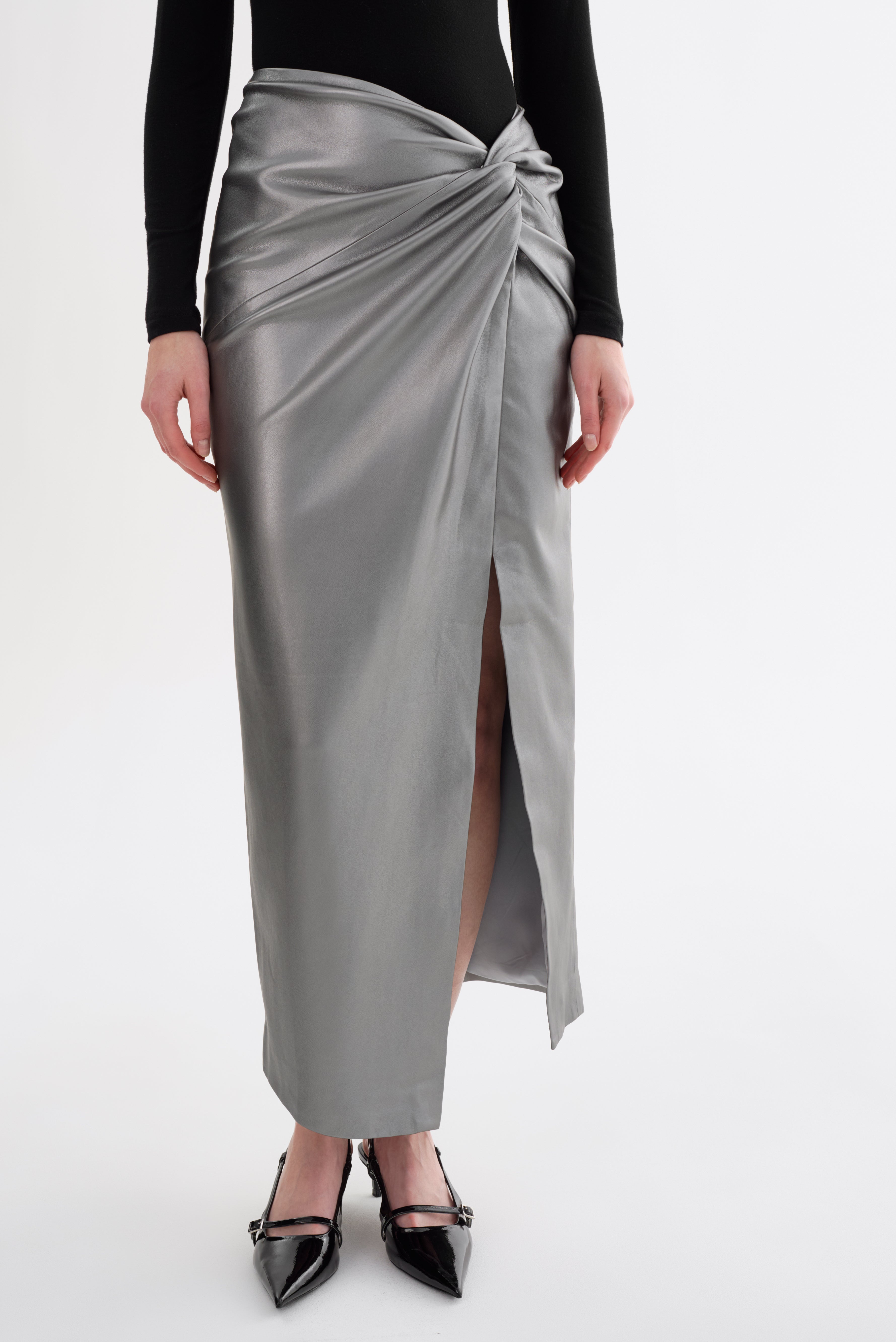 EILEEN | Faux Leather  Maxi Skirt