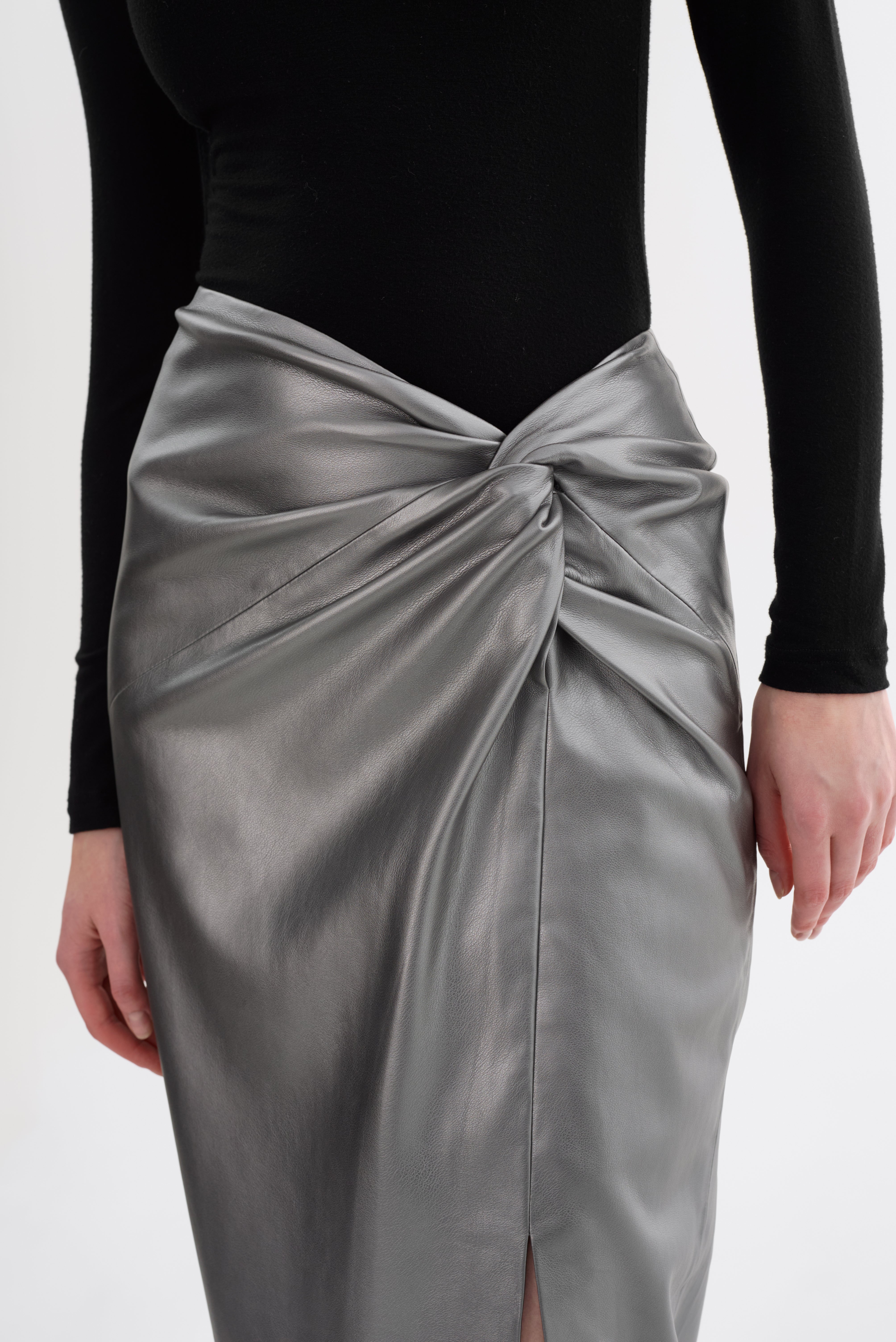 EILEEN | Faux Leather  Maxi Skirt