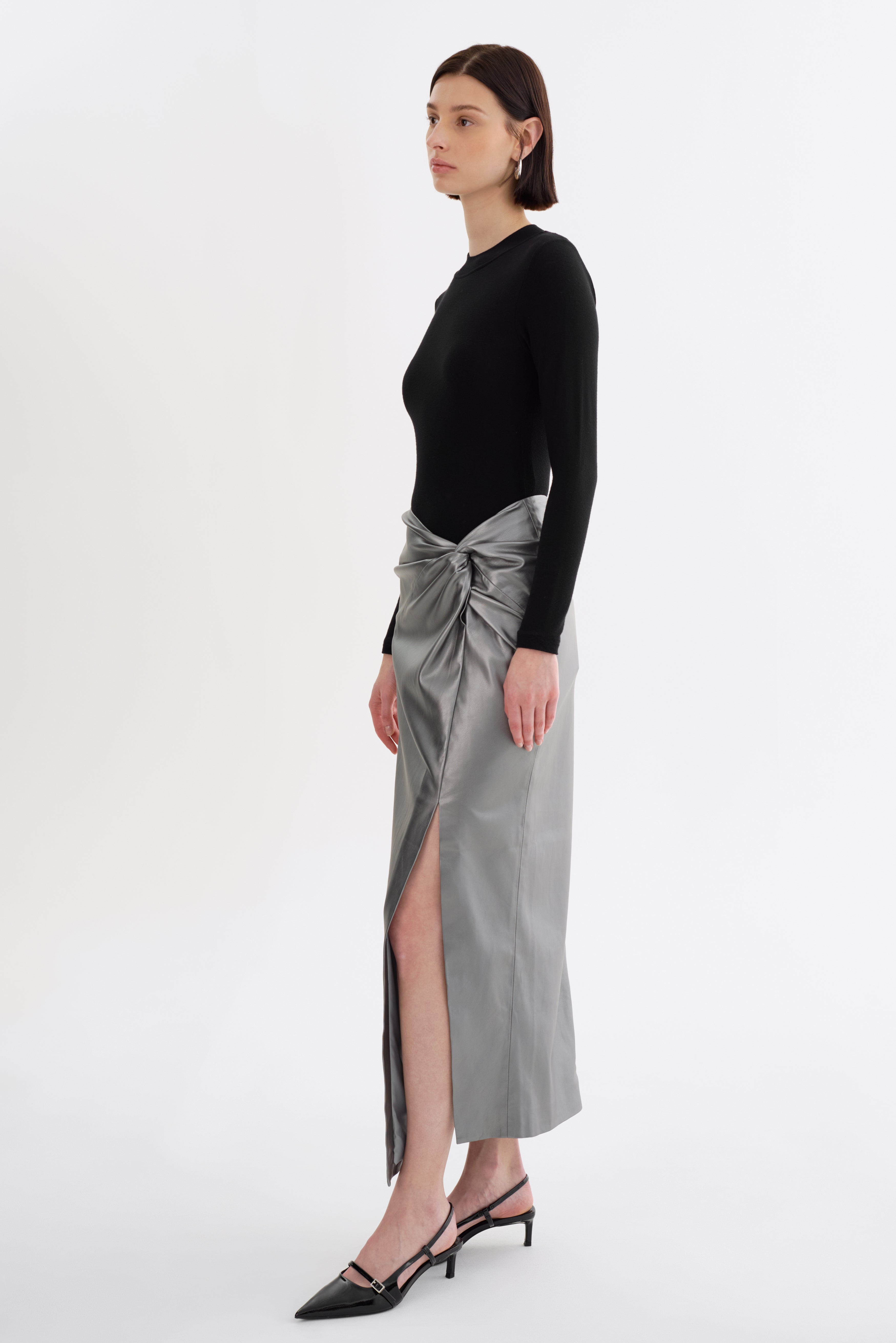 EILEEN | Faux Leather  Maxi Skirt