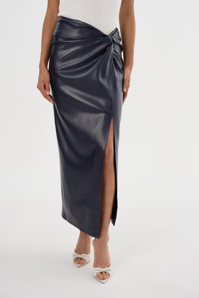 EILEEN | Faux Leather  Maxi Skirt