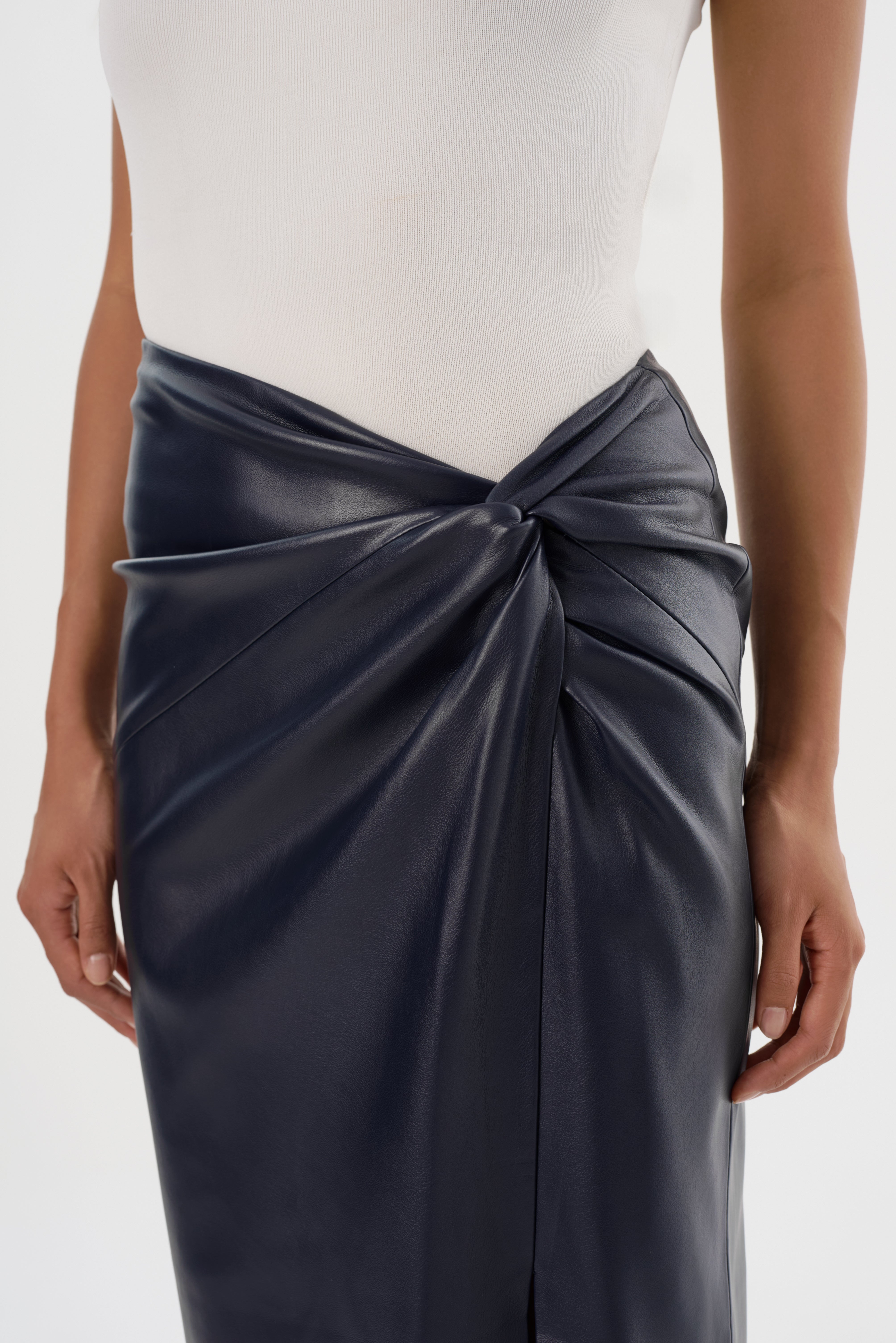 EILEEN | Faux Leather  Maxi Skirt