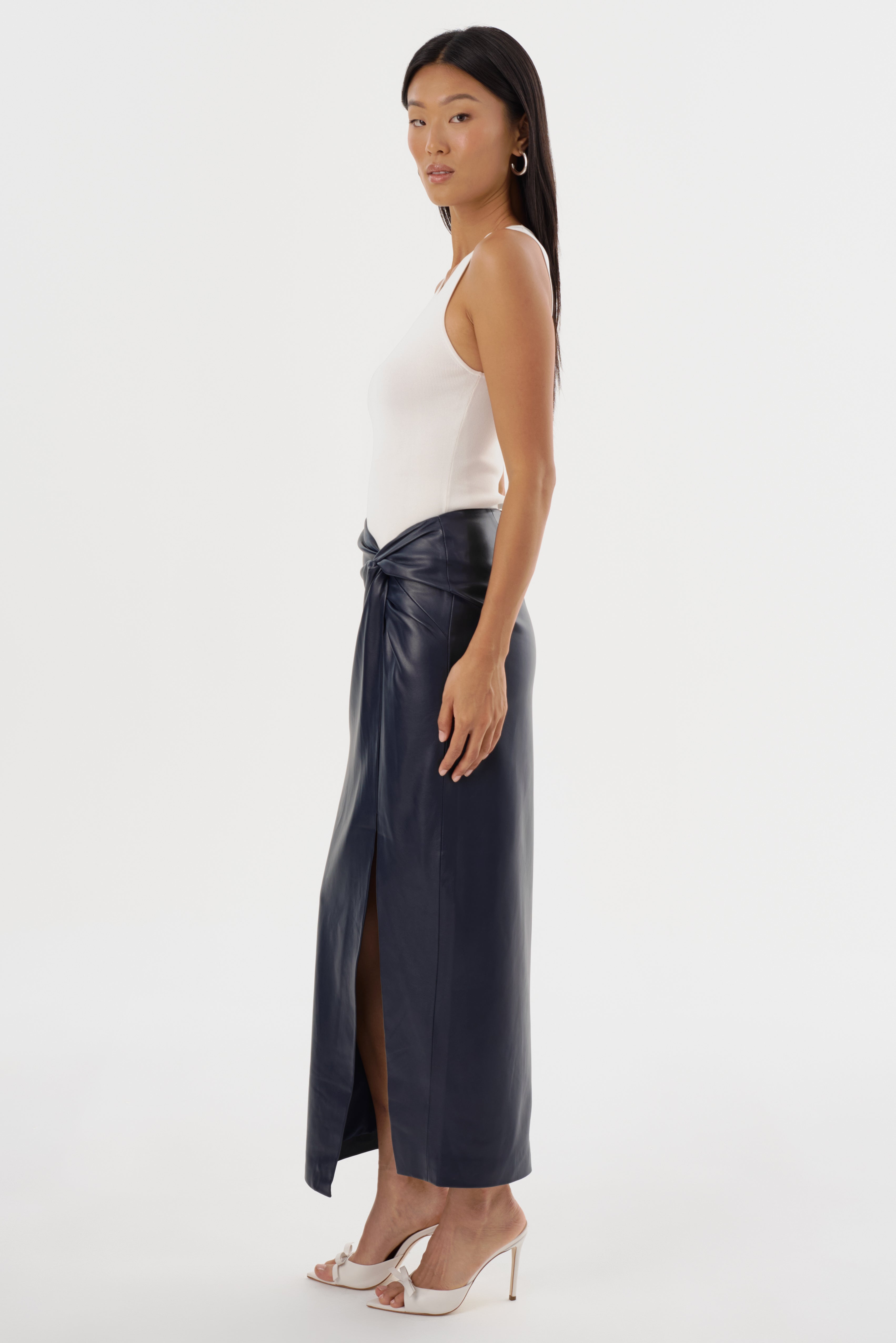 EILEEN | Faux Leather  Maxi Skirt