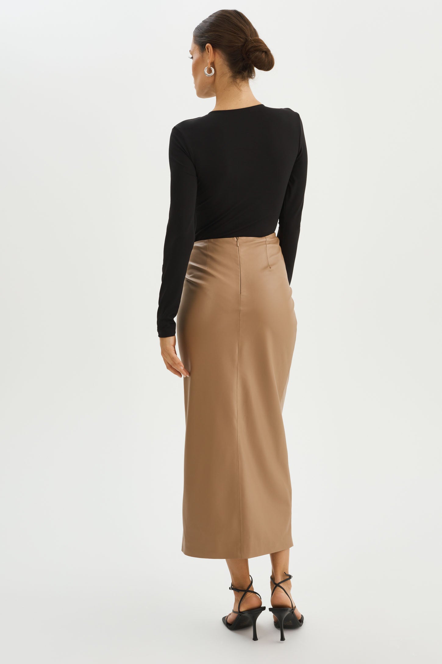Faux leather pencil skirt 8 inch discount