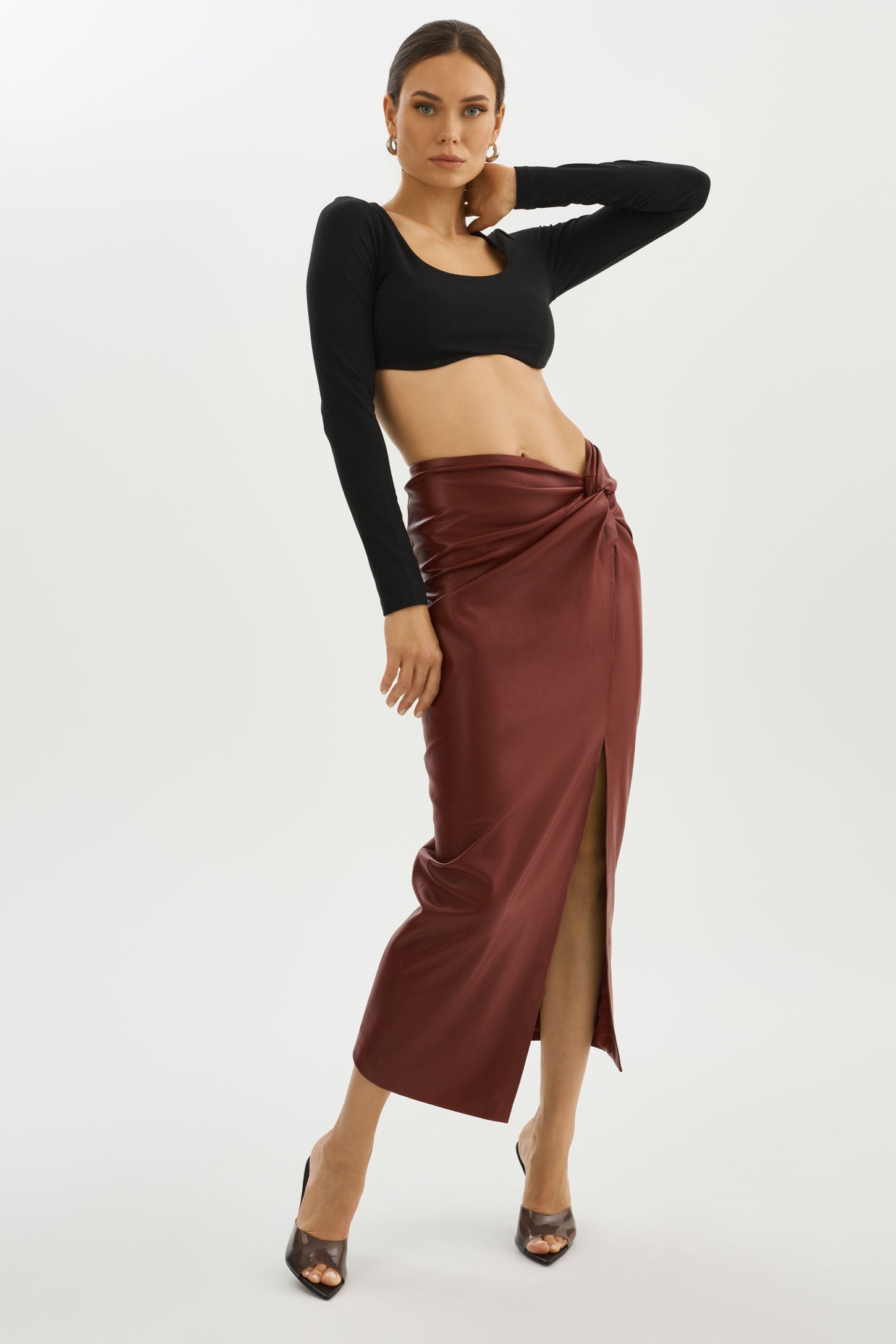 EILEEN | Jupe longue en similicuir