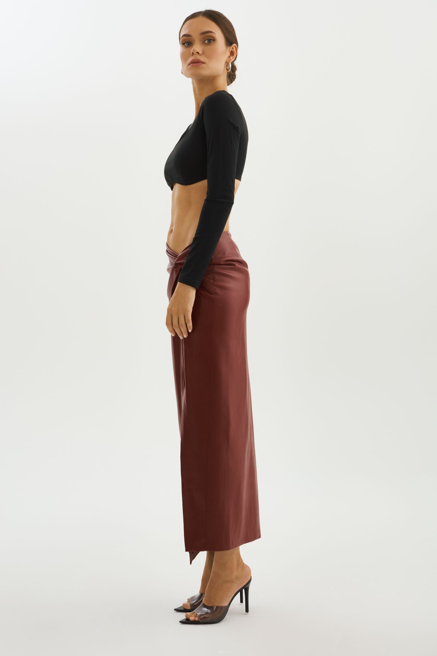 EILEEN | Jupe longue en similicuir