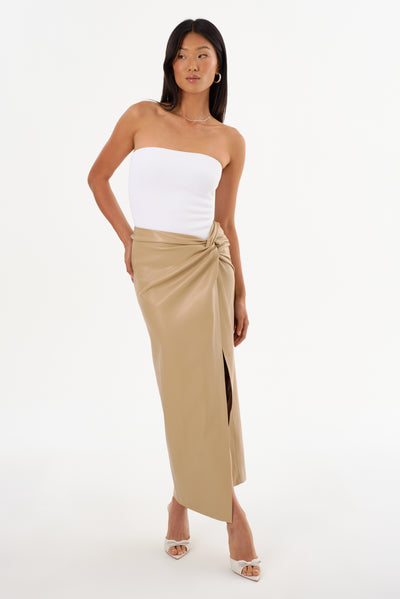 EILEEN | Faux Leather  Maxi Skirt