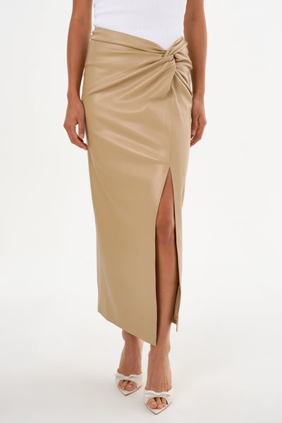 EILEEN | Faux Leather  Maxi Skirt