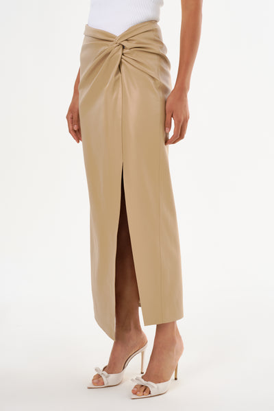 EILEEN | Faux Leather  Maxi Skirt