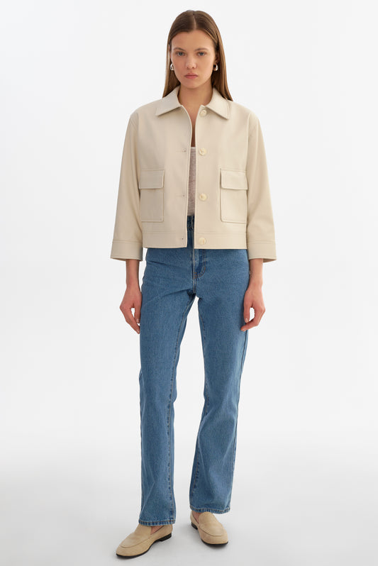 ELARA | Faux Leather Jacket