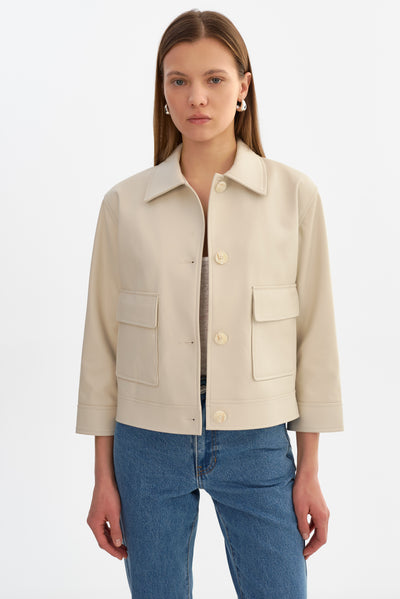ELARA | Faux Leather Jacket