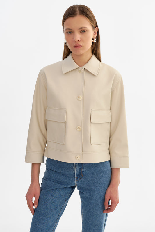 ELARA | Faux Leather Jacket