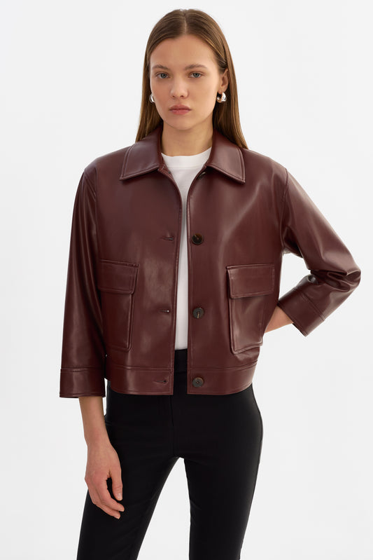 ELARA | Faux Leather Jacket