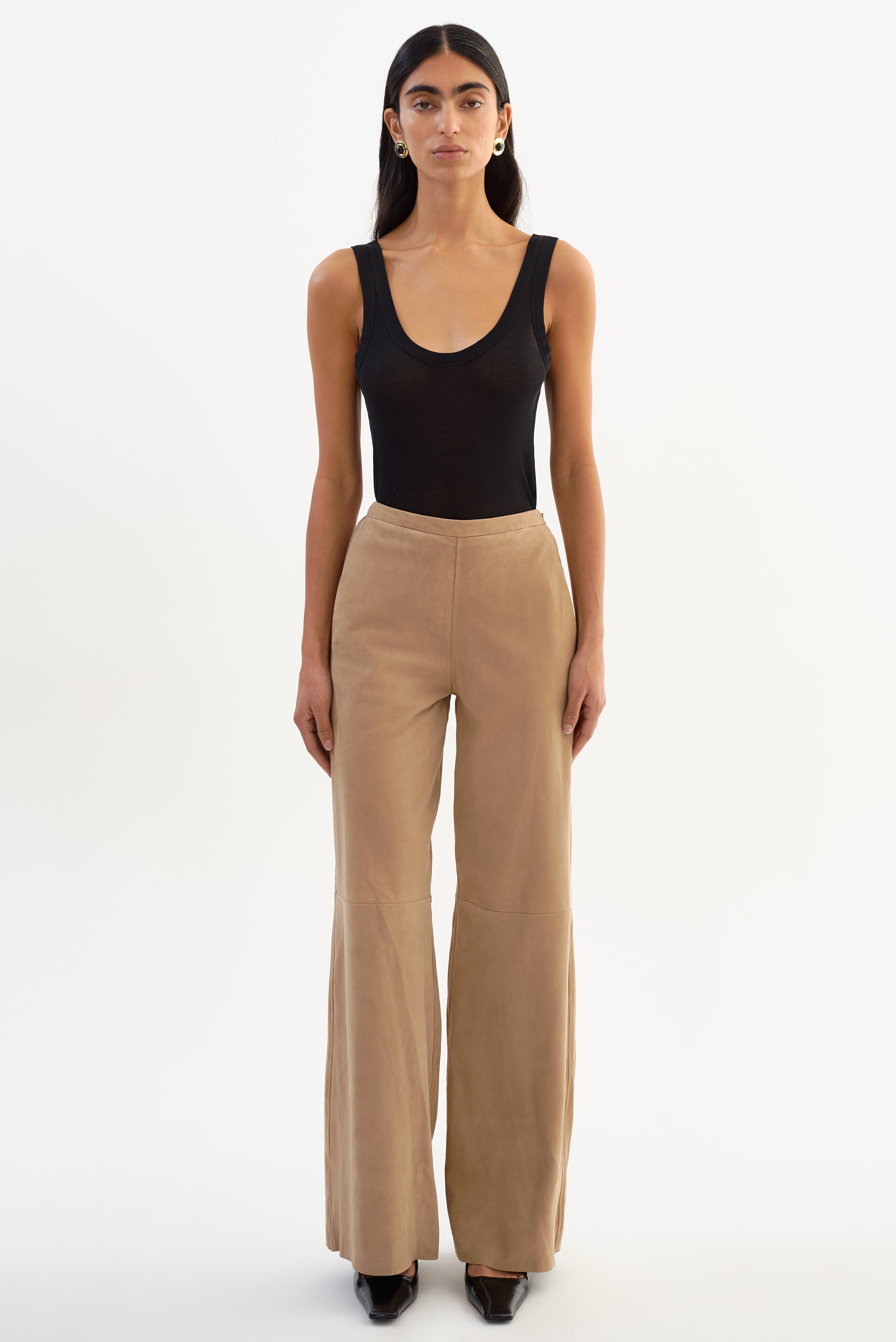 ELISE | Wide-Leg Suede Pants