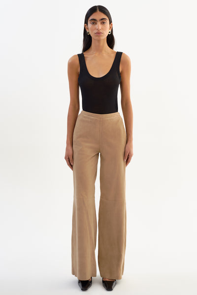 ELISE | Wide-Leg Suede Pants
