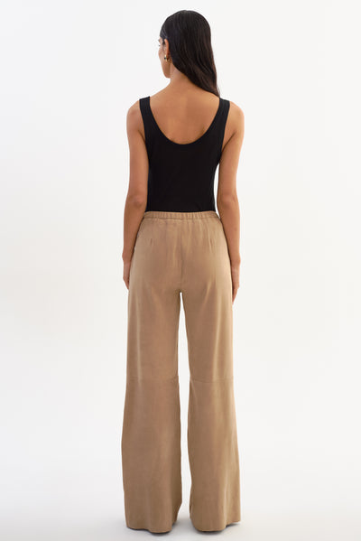 ELISE | Wide-Leg Suede Pants