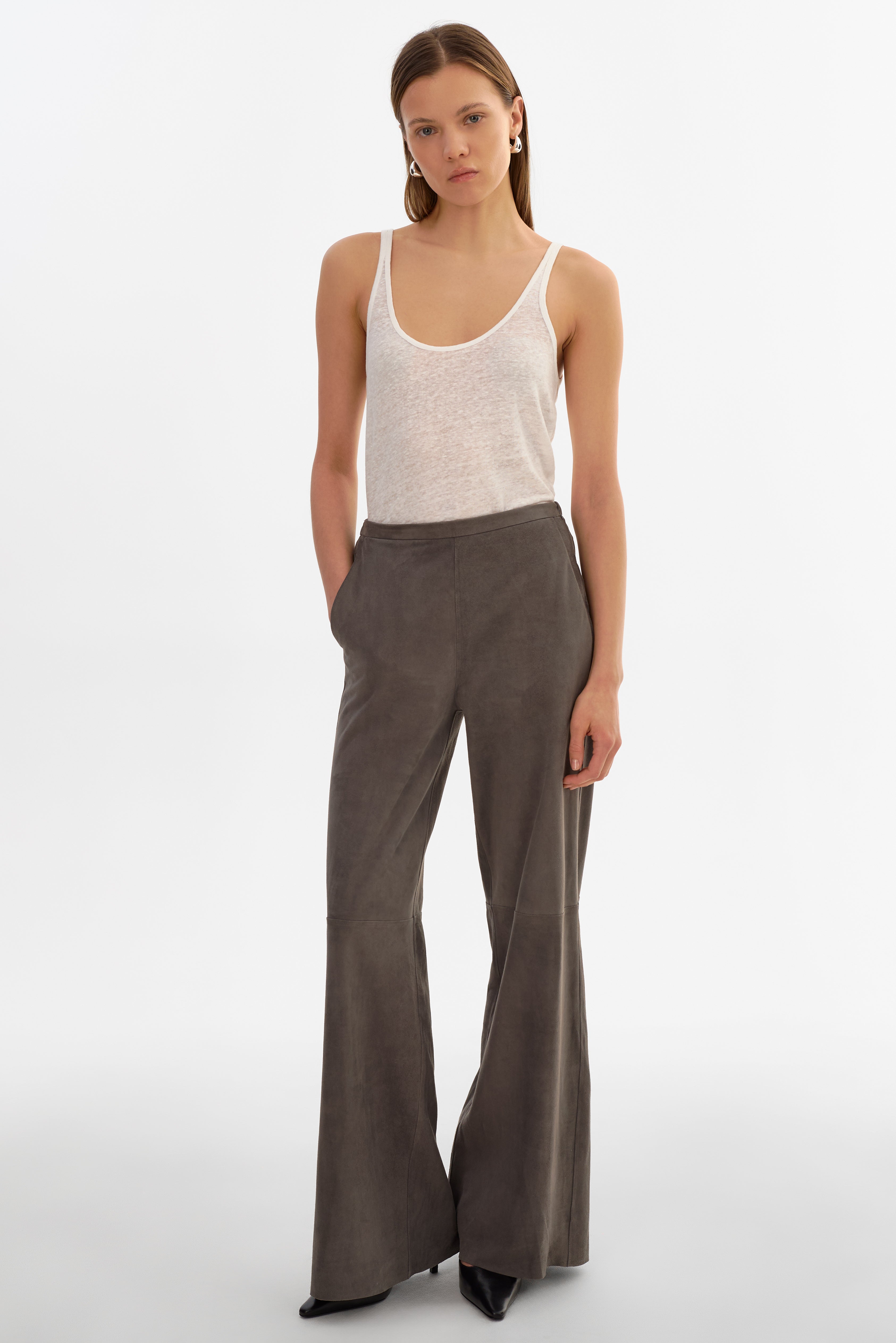 ELISE | Wide-Leg Suede Pants