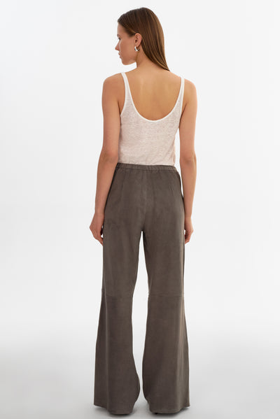 ELISE | Wide-Leg Suede Pants