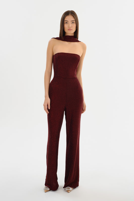 ELORA | Lurex Knit Jumpsuit