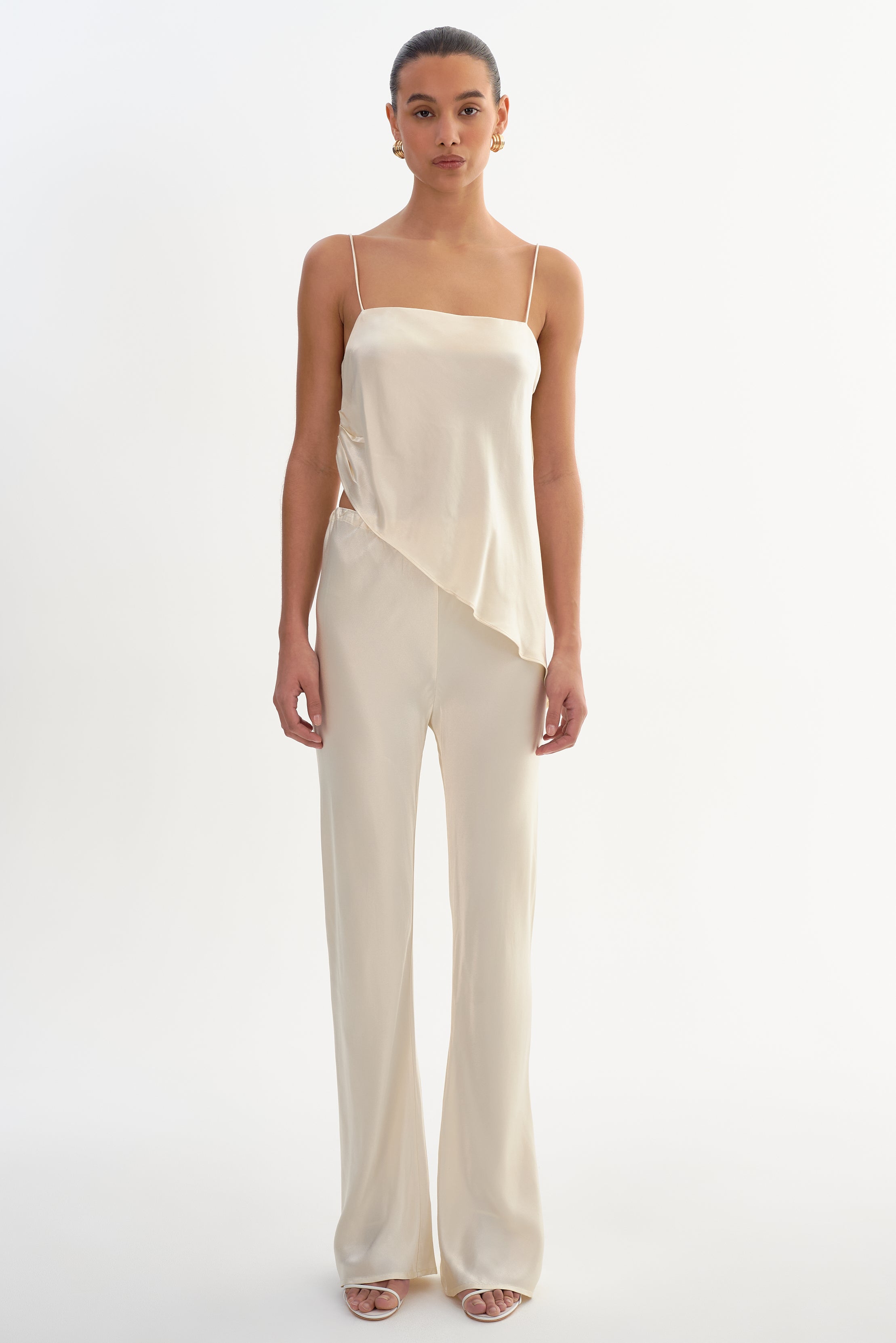 SOLANGE | Camisole drapée en satin