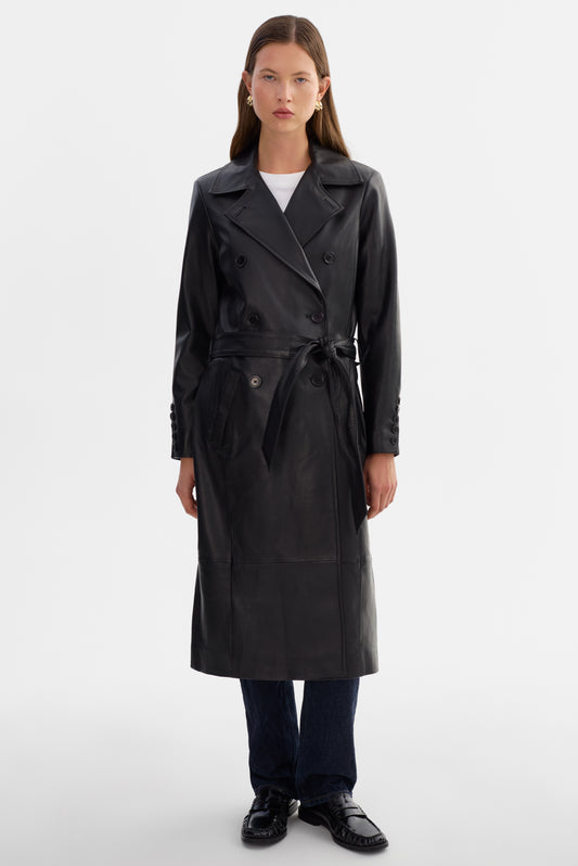 ERMA | Leather Trench Coat