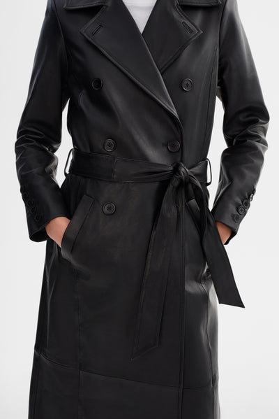ERMA | Leather Trench Coat