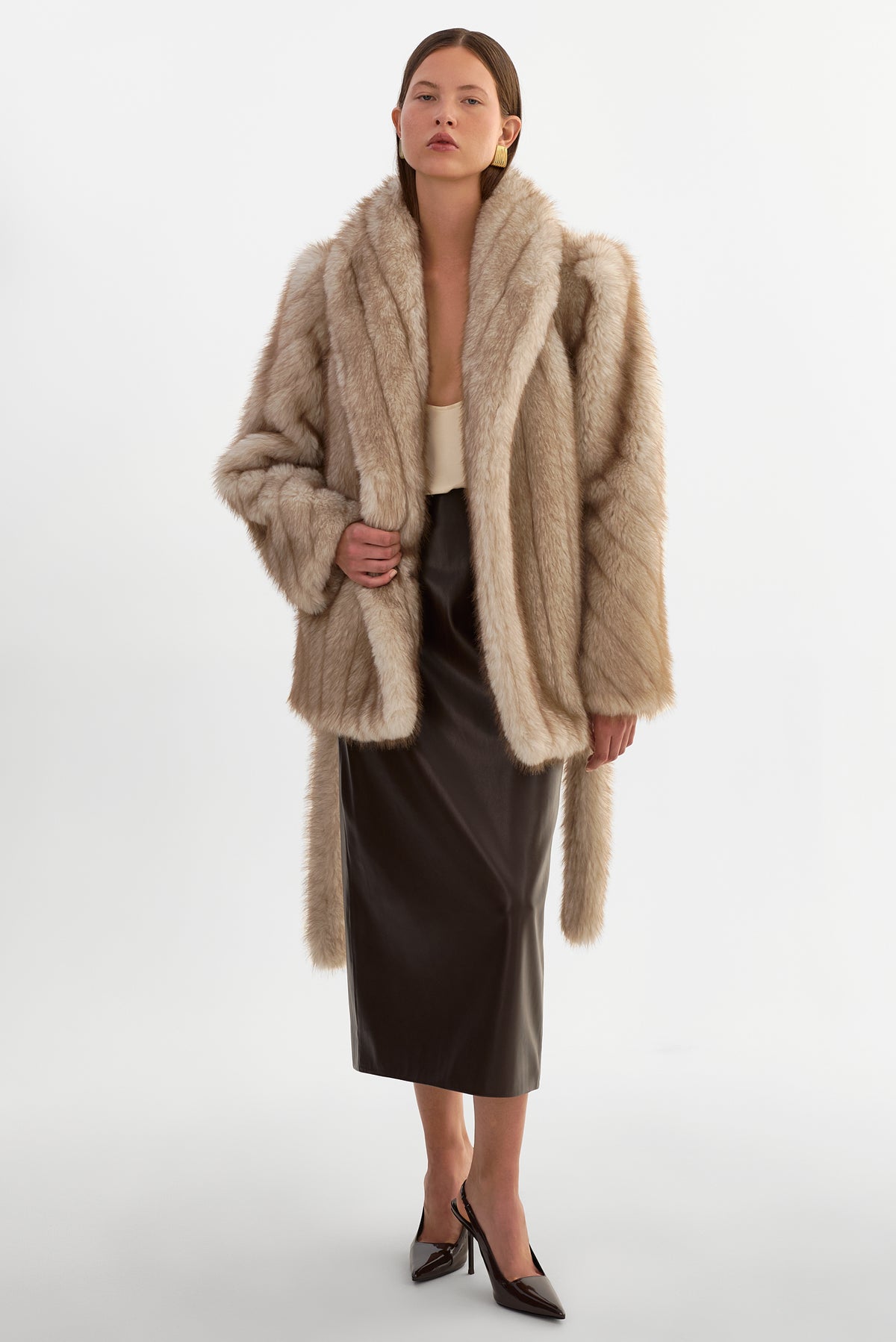 ESCARRA | Manteau en fausse fourrure