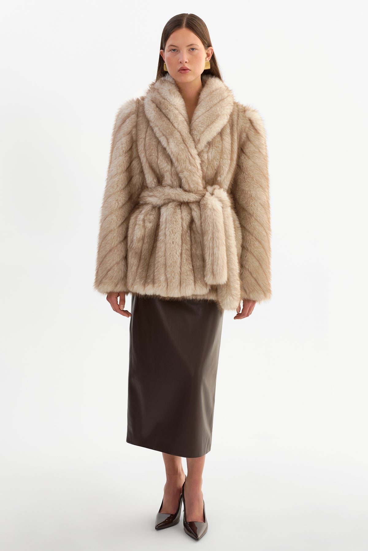 ESCARRA | Manteau en fausse fourrure