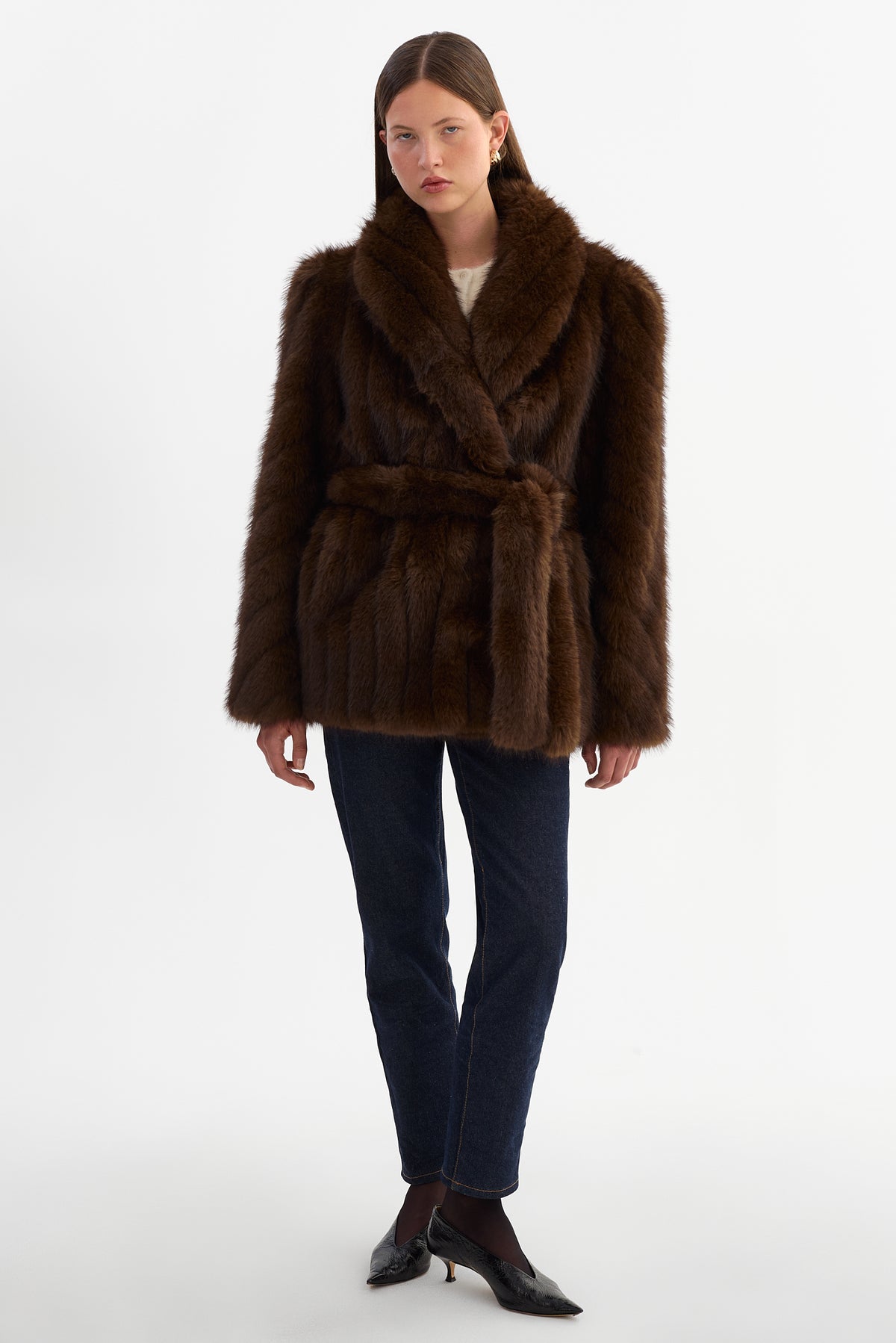 ESCARRA | Manteau en fausse fourrure