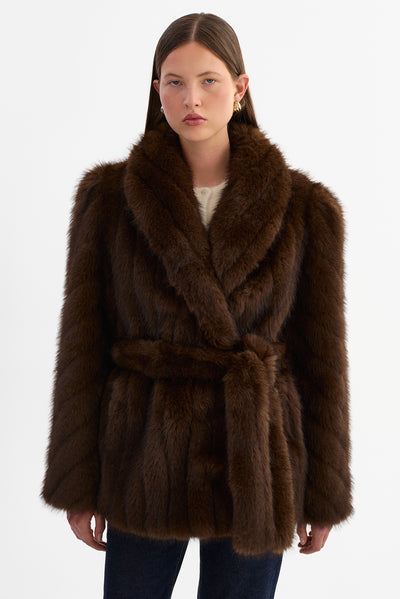ESCARRA | Faux Fur Coat