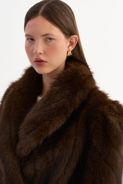 ESCARRA | Faux Fur Coat