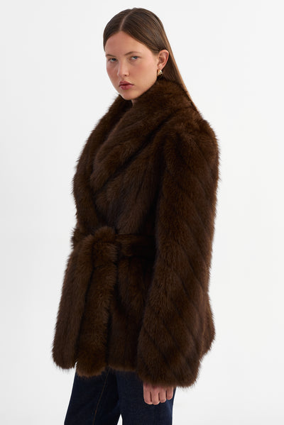 ESCARRA | Faux Fur Coat