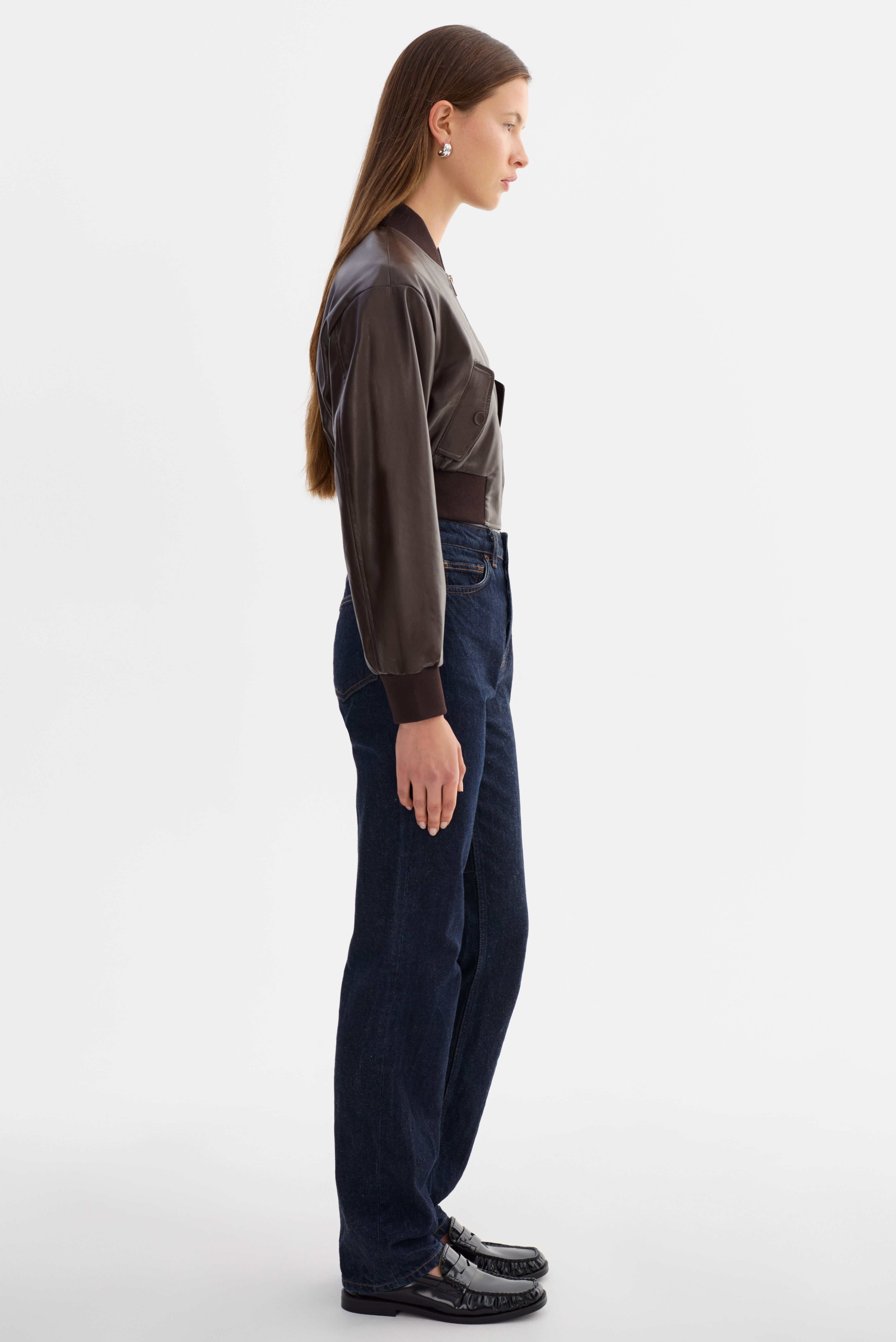 EVELIN | Bomber court en similicuir
