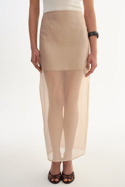 FARLEY | Sheer Organza Skirt