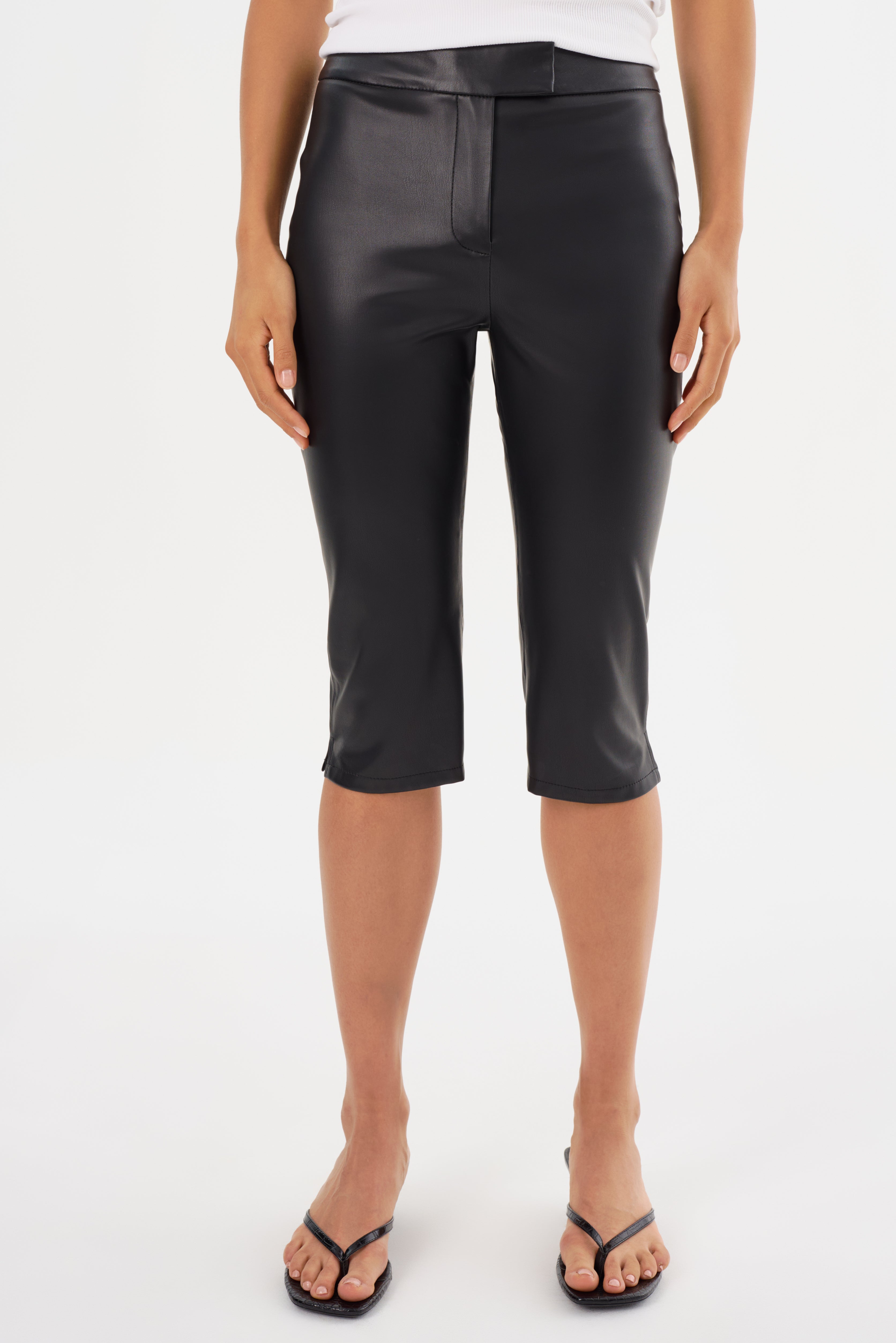 FAYA | Pantalon Capri en Similicuir
