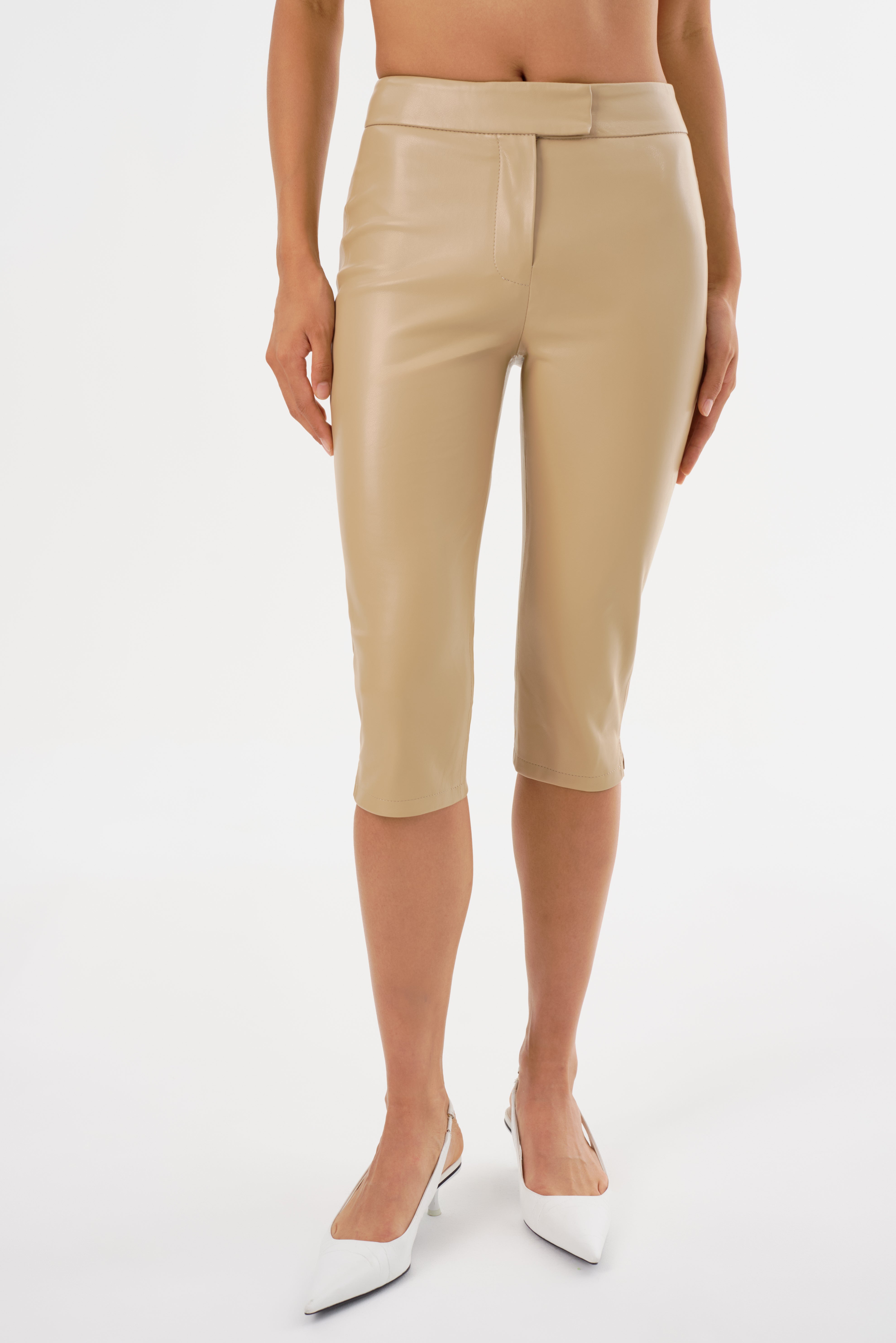 FAYA | Pantalon Capri en Similicuir
